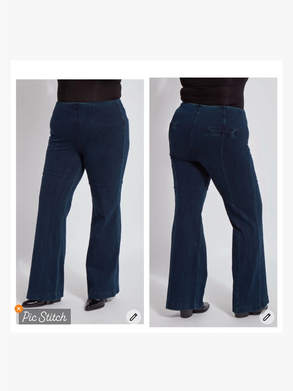Lysse Knit Denim Flare Jeans